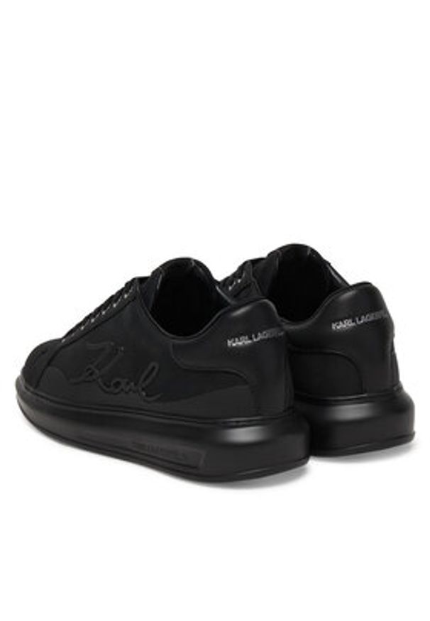 Karl Lagerfeld - KARL LAGERFELD Sneakersy Kapri KL52542F Czarny. Kolor: czarny. Materiał: nubuk, skóra