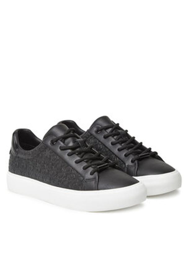 Calvin Klein Sneakersy Vulc Lace Up Mono Pu HW0HW02573 Czarny. Kolor: czarny. Materiał: skóra