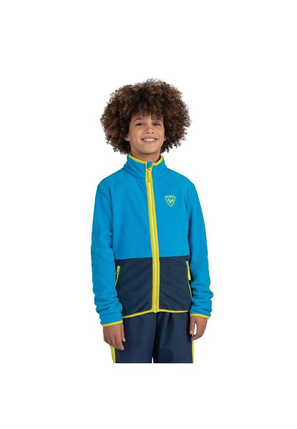 Bluza dziecięca Rossignol Jr Strawpile Fleece Fz. Kolor: niebieski. Sezon: zima. Sport: narciarstwo