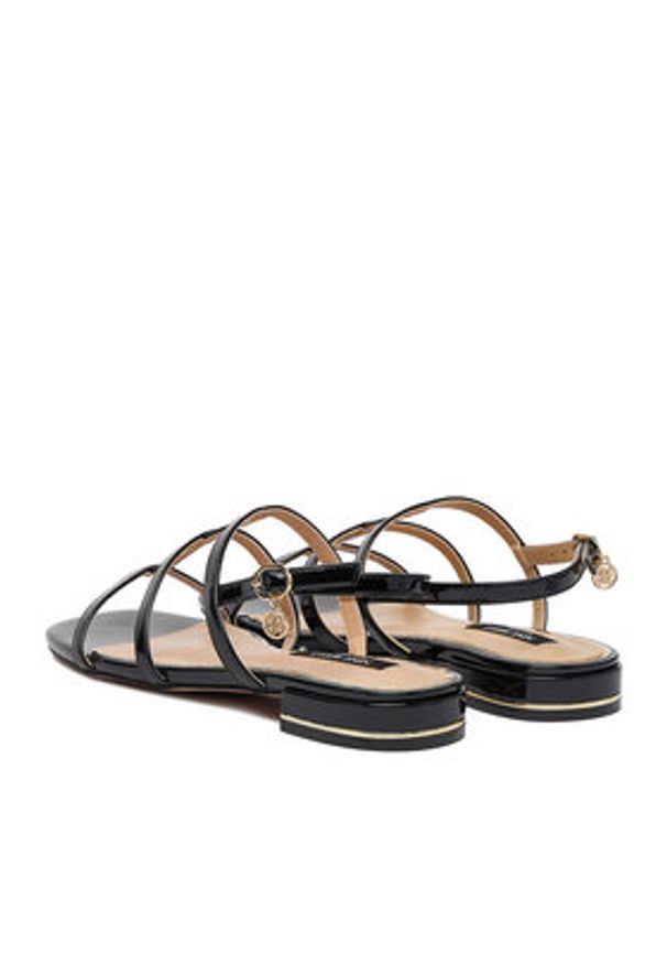 Nine West Sandały CEO-R26SS01558 Czarny. Kolor: czarny. Materiał: materiał