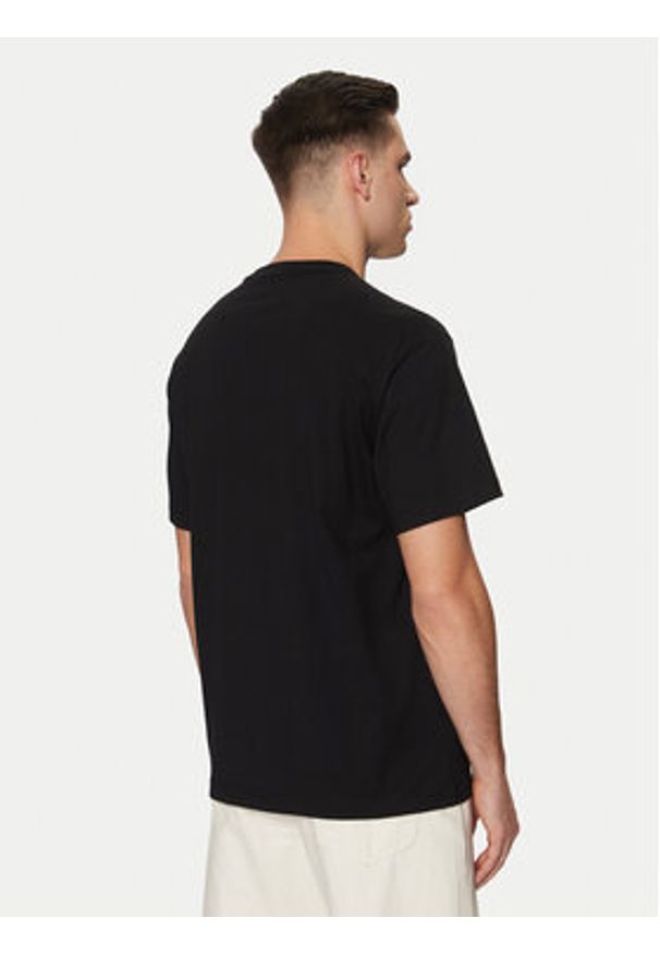 Versace Jeans Couture T-Shirt 78GAHE06 Czarny Regular Fit. Kolor: czarny. Materiał: bawełna