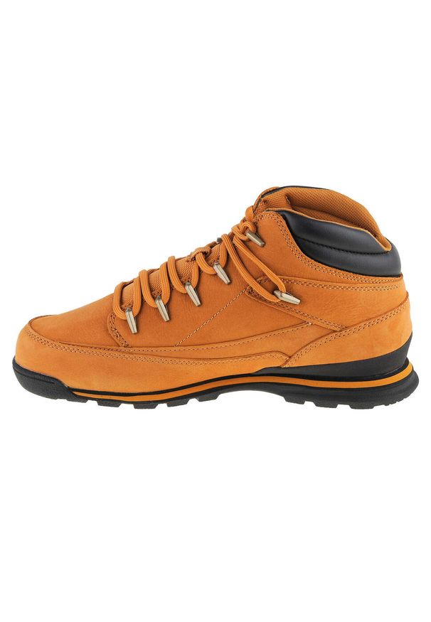 Buty zimowe męskie, Timberland Euro Rock Mid Hiker. Kolor: wielokolorowy, brązowy. Materiał: guma, skóra, tkanina, zamsz, materiał, syntetyk. Sezon: zima