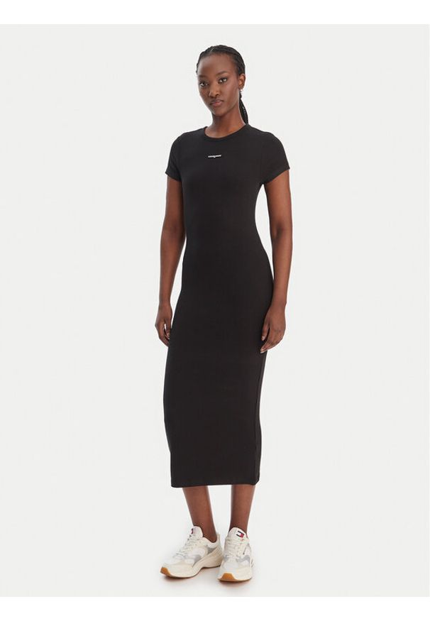 Tommy Jeans Sukienka codzienna DW0DW22339 Czarny Slim Fit. Okazja: na co dzień. Kolor: czarny. Materiał: wiskoza. Typ sukienki: proste. Styl: casual