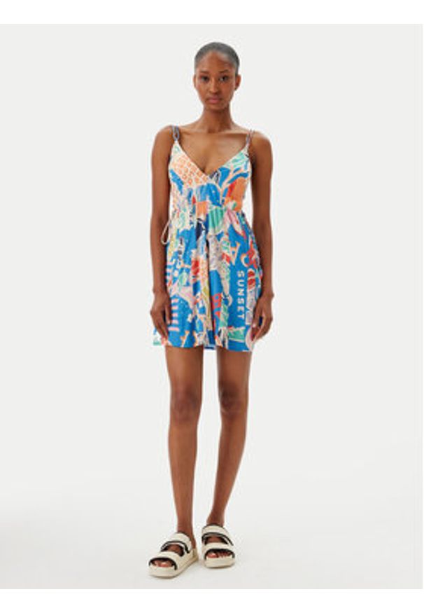 Maaji Sukienka letnia Tropical Bliss Tropi PT2537CSD001 Kolorowy Regular Fit. Materiał: wiskoza. Wzór: kolorowy. Sezon: lato