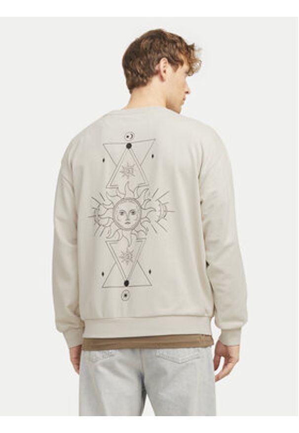 Jack & Jones Bluza Jackie 12272482 Beżowy Relaxed Fit. Kolor: beżowy. Materiał: bawełna