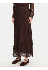 Bruuns Bazaar Spódnica midi Sago Joanelle BBW4518 Brązowy Regular Fit. Kolor: brązowy. Materiał: syntetyk #1