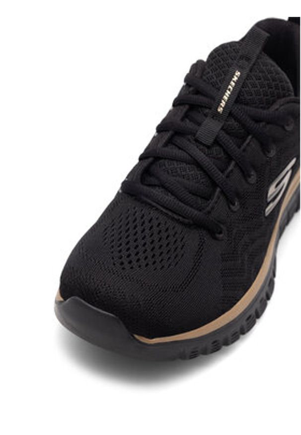 skechers - Skechers Sneakersy GRACEFUL 12615 BKRG Czarny. Kolor: czarny. Materiał: materiał
