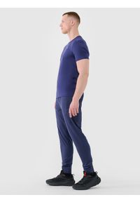 4f - 4F Spodnie treningowe szybkoschnące męskie - granatowe 3XL. Kolor: niebieski. Materiał: materiał, syntetyk, dresówka, dzianina, włókno, elastan. Wzór: ze splotem, jednolity. Sport: fitness #2
