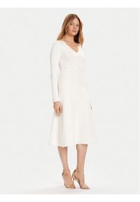 TwinSet - TWINSET Sukienka dzianinowa 252TP3271 Écru Regular Fit. Materiał: syntetyk