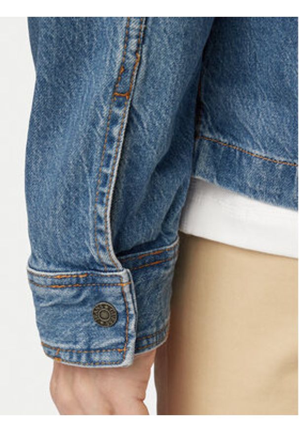Guess Jeans Koszula jeansowa M6GH51 D5M5V Niebieski Oversize. Kolor: niebieski. Materiał: bawełna