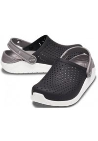 Klapki Crocs dla dzieci LiteRide Clog Kids czarno-białe 205964 066. Kolor: wielokolorowy, niebieski #1