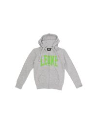 LEONE 1947 APPAREL - Bluza dziecięca z kapturem i zamkiem Basic. Typ kołnierza: kaptur. Kolor: szary. Sport: joga i pilates