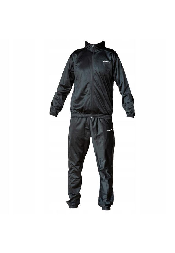 LOTTO - Męski Dres Trykotowy. Kolor: czarny. Materiał: dresówka