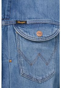 Wrangler - Kurtka jeansowa. Kolor: niebieski. Materiał: jeans #3