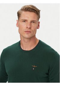 Aeronautica Militare Sweter 262MA1631UL00506 Zielony Regular Fit. Kolor: zielony. Materiał: bawełna #4