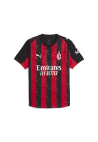 Puma - Męska autentyczna koszulka domowa AC Milan 25/26 PUMA For All Time Red Black. Kolor: czerwony, wielokolorowy, czarny