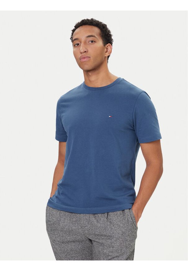 TOMMY HILFIGER - Tommy Hilfiger T-Shirt Ess Seasonal MW0MW39995 Niebieski Regular Fit. Kolor: niebieski. Materiał: bawełna