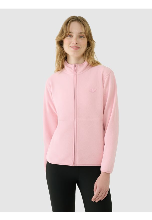 4f - 4F Polar regular ze stójką damski - różowy XL. Typ kołnierza: kołnierzyk stójkowy. Kolor: różowy. Materiał: polar. Wzór: gładki. Sezon: zima. Sport: turystyka piesza, wspinaczka, snowboard, narciarstwo