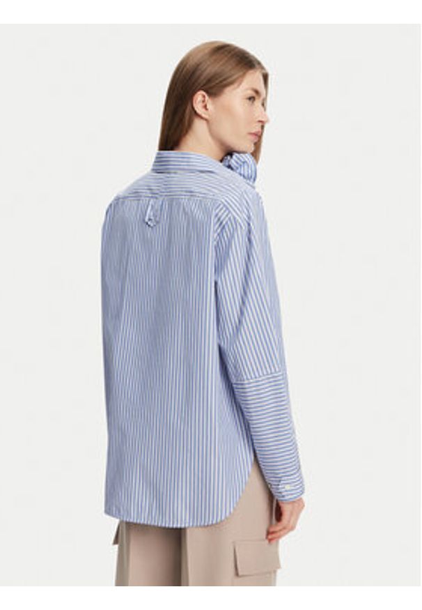 Marella Koszula Von 2513111014 Błękitny Relaxed Fit. Kolor: niebieski. Materiał: bawełna