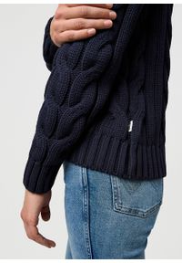 Wrangler - DAMSKI SWETER WRANGLER CABLE KNIT CREW DARK NAVY 112370798 #3