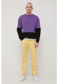 Local Heroes bluza męska kolor fioletowy wzorzysta. Kolor: fioletowy. Materiał: materiał, dzianina. Wzór: nadruk #4
