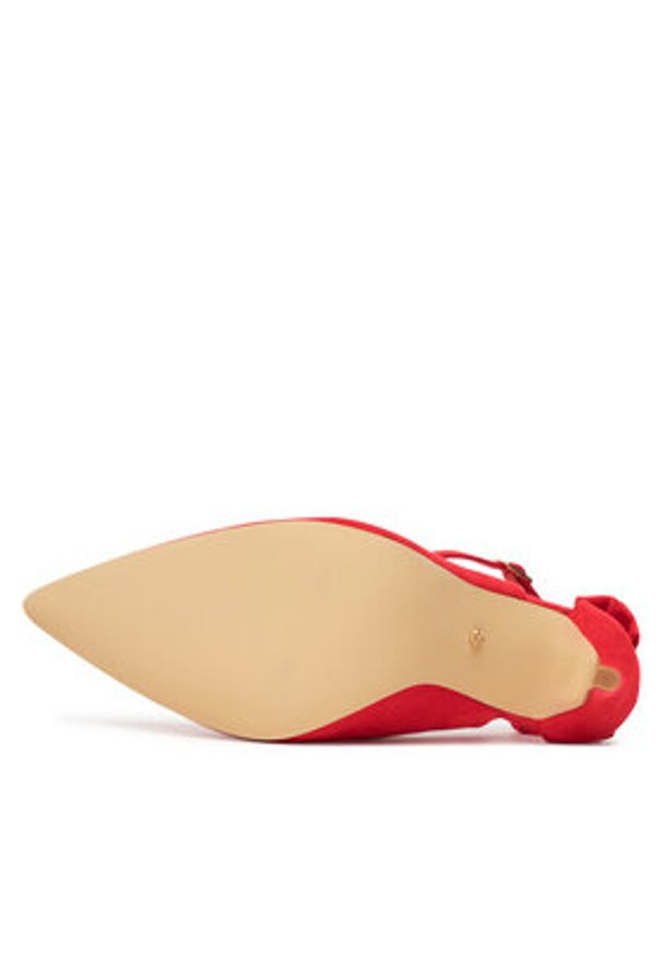 DeeZee Szpilki AB-8868 Czerwony. Kolor: czerwony. Materiał: materiał. Obcas: na szpilce