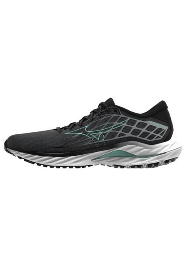 Buty do biegania damskie Mizuno Wave Inspire 20. Kolor: wielokolorowy, czarny. Materiał: materiał, syntetyk. Szerokość cholewki: normalna. Model: Mizuno Wave