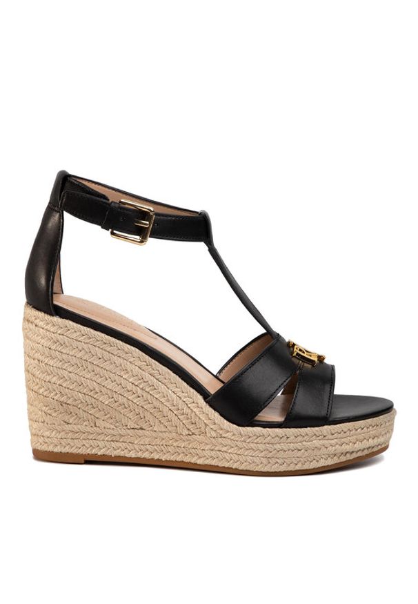 Lauren Ralph Lauren Espadryle Hale 802774783002 Czarny. Kolor: czarny. Materiał: skóra