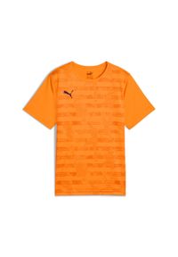 Puma - Młodzieżowa koszulka z grafiką individualFINAL PUMA Heat Fire Black Orange. Kolor: żółty, wielokolorowy, pomarańczowy, czarny