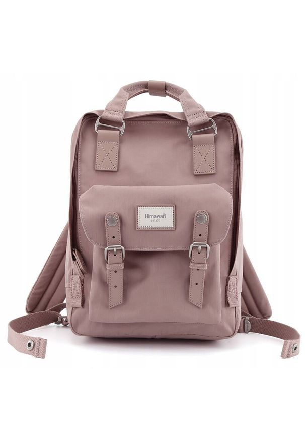 Plecak na laptopa Himawari 188L-81 różowy. Kolor: różowy. Materiał: tkanina, poliester. Styl: elegancki, casual