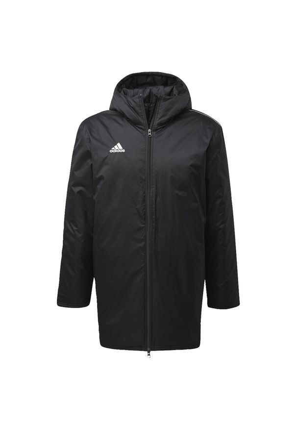 Adidas - Kurtka adidas Core 18 Stadium czarna CE9057. Kolor: wielokolorowy, czarny, biały