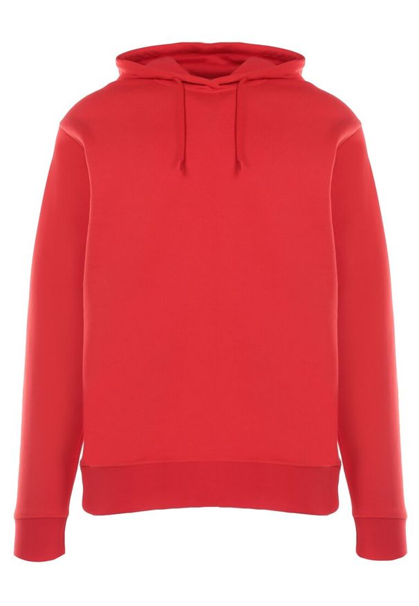 Born2be - Czerwona Bluza Notanthus. Okazja: na co dzień. Typ kołnierza: kaptur. Kolor: czerwony. Materiał: polar, dzianina. Wzór: jednolity. Styl: casual