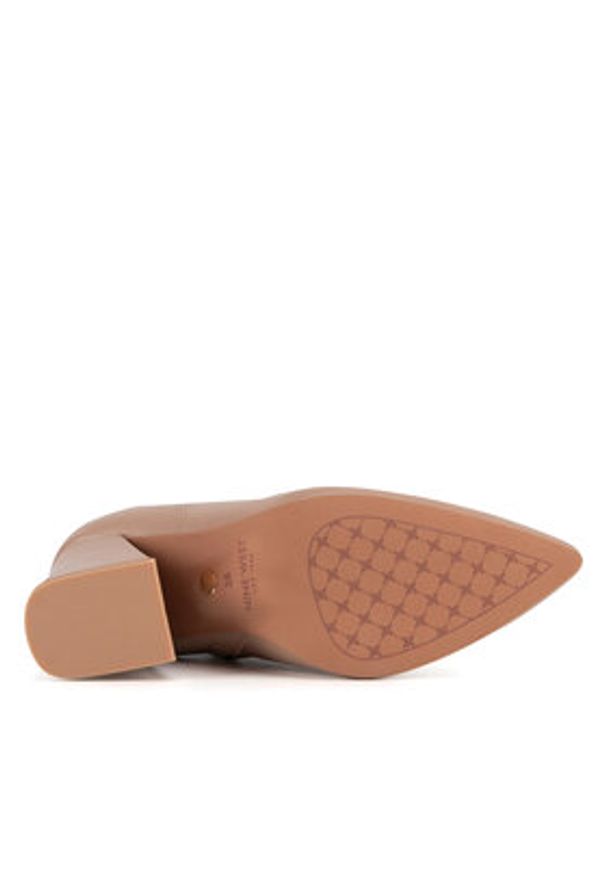 Nine West Botki WFA2869-1 Beżowy. Kolor: beżowy. Materiał: skóra