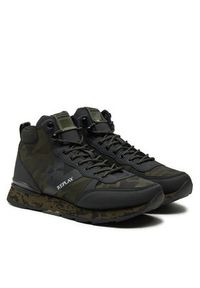 Replay - REPLAY Sneakersy Arthur Mid Camo Mid-Top GMS68.000.C0092T Zielony. Kolor: zielony. Materiał: skóra #5