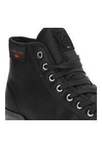 Czarne Sneakersy Cross Jeans Ocieplane Buty Damskie. Kolor: czarny. Materiał: syntetyk, futro, skóra ekologiczna. Szerokość cholewki: normalna. Sezon: zima