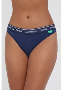 Calvin Klein Underwear Brazyliany kolor granatowy. Kolor: niebieski. Materiał: włókno #1