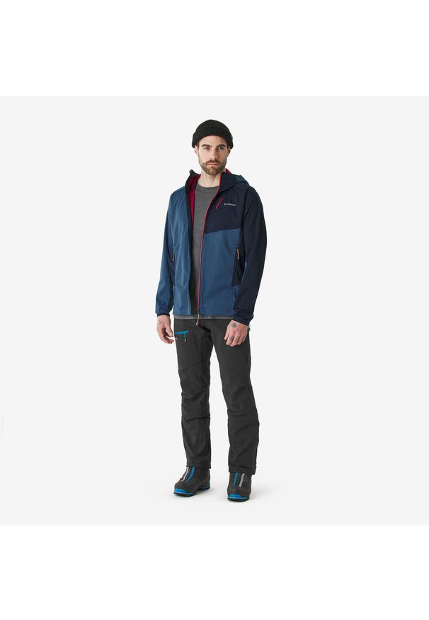 SIMOND - Kurtka softshell Alpinism Light męska. Kolor: czerwony, niebieski, wielokolorowy. Materiał: softshell. Sport: wspinaczka
