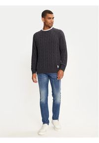 Pepe Jeans Sweter Camdem PM702455 Granatowy Regular Fit. Kolor: niebieski. Materiał: bawełna #3