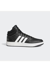 Buty do koszykówki dla dorosłych Adidas Hoops 3.0 Mid Lifestyle Basketball. Kolor: czarny, biały, szary, wielokolorowy. Materiał: skóra, syntetyk, guma. Sport: koszykówka