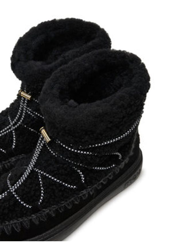 Mou Śniegowce Eskimo Sneaker Bold Scoub Lace FW411012A Czarny. Kolor: czarny. Materiał: skóra