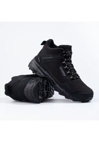 Wysokie buty trekkingowe męskie DK czarne. Kolor: czarny. Materiał: materiał #3