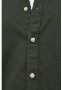 Selected Homme Koszula bawełniana męska kolor zielony slim z kołnierzykiem button-down. Typ kołnierza: button down. Kolor: zielony. Materiał: bawełna #4