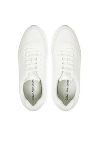 Calvin Klein Jeans Sneakersy Retro Runner Low Laceup Canvas YW0YW01888 Biały. Kolor: biały. Materiał: materiał #5