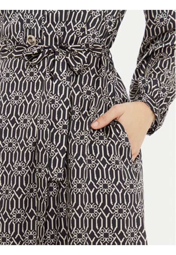 Rinascimento Sukienka koszulowa CFC0119895003 Czarny Regular Fit. Kolor: czarny. Materiał: syntetyk. Typ sukienki: koszulowe