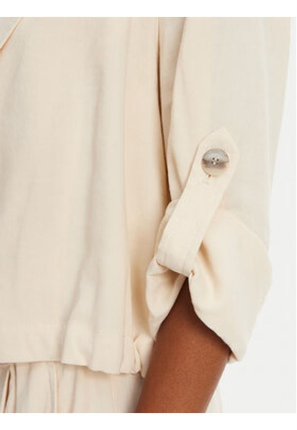 Marella Marynarka Malibu 2513041055 Écru Relaxed Fit. Materiał: len, wiskoza