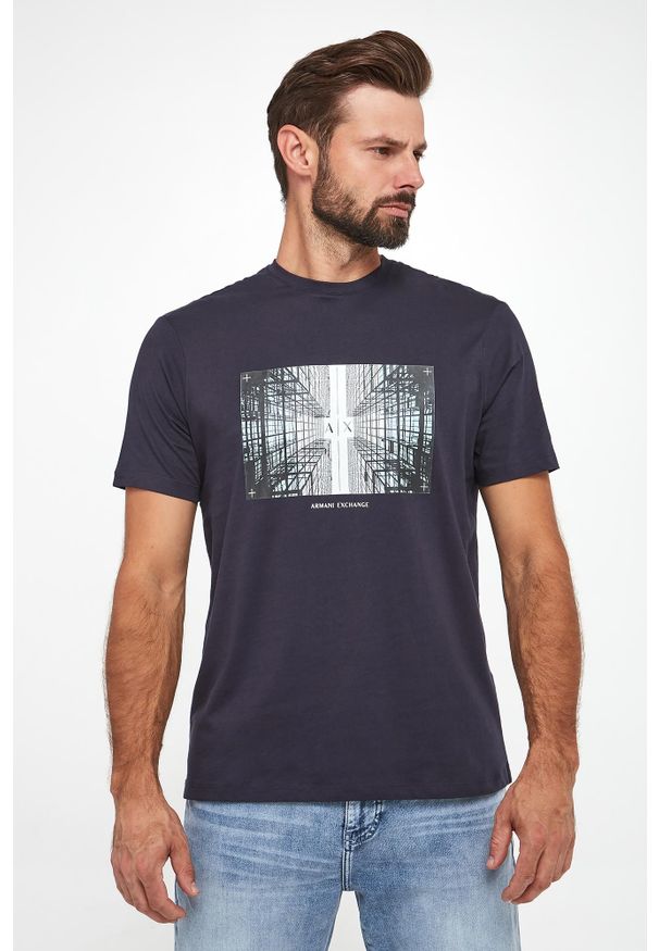 Armani Exchange - T-shirt męski z logo ARMANI EXCHANGE