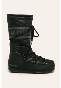 Moon Boot - Śniegowce High Nylon WP. Nosek buta: okrągły. Kolor: czarny. Materiał: nylon. Szerokość cholewki: normalna. Obcas: na obcasie. Wysokość obcasa: średni #1