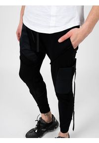 La Haine Inside Us Spodnie "Elcabo-Unisex" | A2232 4M | ELCABO | Kobieta | Czarny. Okazja: na co dzień. Kolor: czarny. Materiał: nylon, elastan, wiskoza. Wzór: aplikacja. Styl: casual #3