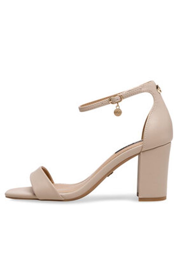 Nine West Sandały WFA2647-1 Beżowy. Kolor: beżowy. Materiał: syntetyk
