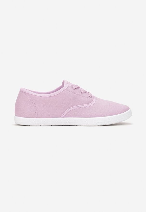 Born2be - Fioletowe Tenisówki z Krótkim Sznurowaniem Madilinne. Okazja: na co dzień. Kolor: fioletowy. Styl: casual